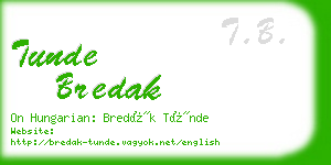 tunde bredak business card